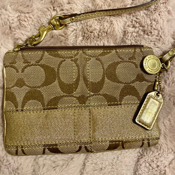 COACH Signature Canvas Wristlet - Picture 2 of 4